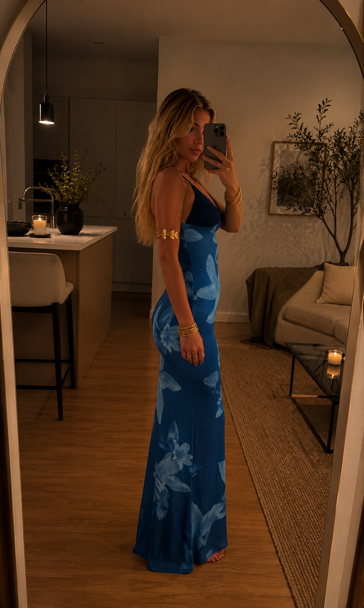 Get 50% Off Today, Azure Bloom Maxi Dress 💕