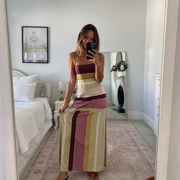 Striped Maxi Dress (50% OFF)